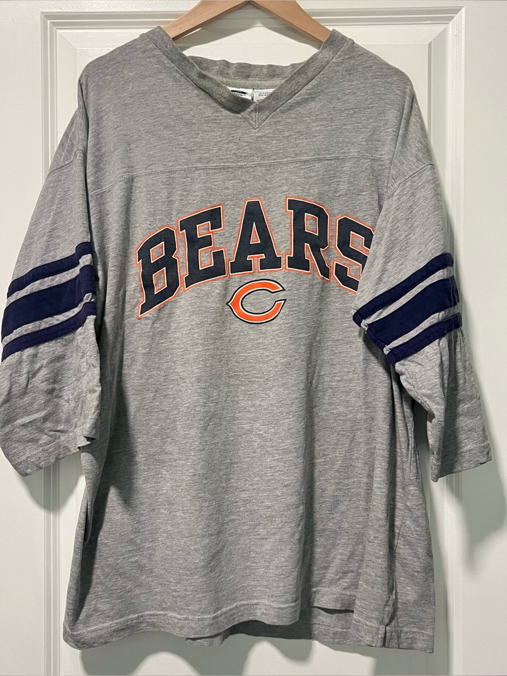 2000 Vintage Chicago Bears Football Style Shirt The Edge Size XL Gray Tee Y2K